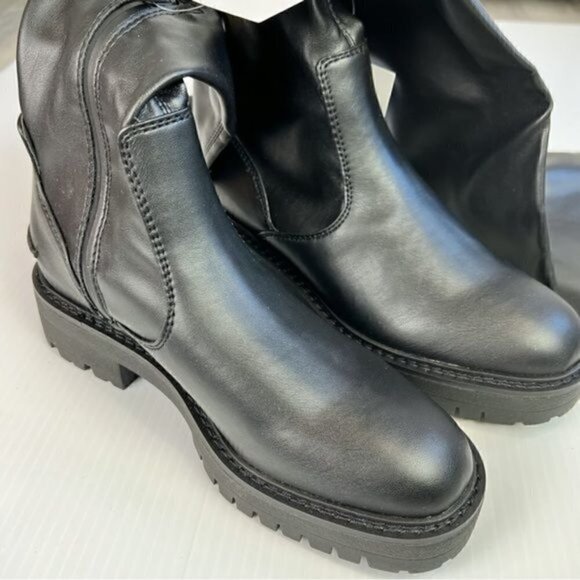 Franco Sarto Boots womens size 7 black fera knee high - Picture 3 of 11